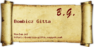 Bombicz Gitta névjegykártya